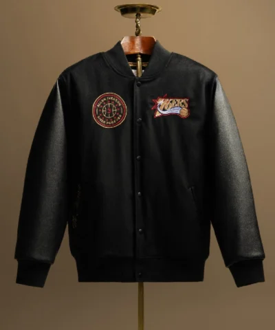Order Now Allen Iverson 2000 Mitchell and Ness Black Varsity Jacket