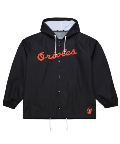 Order Now Baltimore Orioles Black Windbreaker Hooded Jacket 
