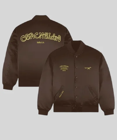 Order Now Coachella 2026 Brown Satin Jacket