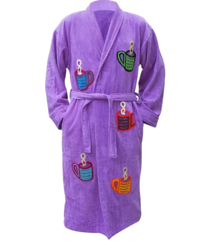 Order Now Stegaro Coffee Mug Terry Purple Bathrobe For Sale 