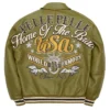Pelle Pelle Stars And Stripes Olive Green Leather Jacket