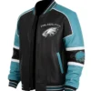 Philadelphia Eagles Black Bomber Leather Jacket