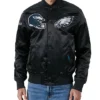 Philadelphia Eagles City Arch Black Satin Jacket