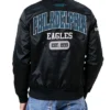 Philadelphia Eagles City Arch Full-Snap Black Satin Jacket