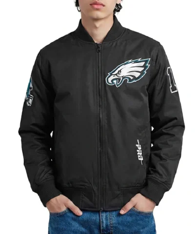 Philadelphia Eagles Living Large Twill Black Jacket