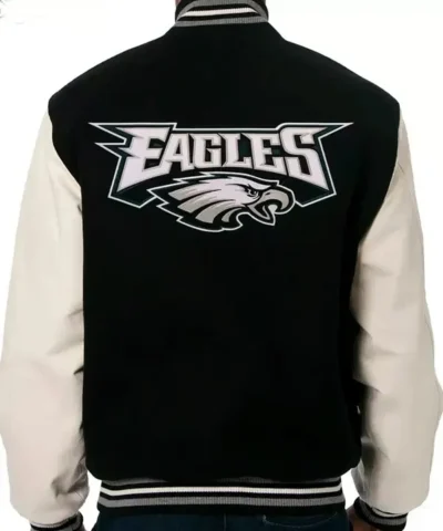 Philadelphia Eagles Varsity Two Tone Black And White Jacket