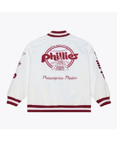 Philadelphia Phillies Arctic Full-Snap Lightweight Satin White Jacket