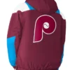 Philadelphia Phillies Charger Half-Zip Pullover Burgundy Jacket