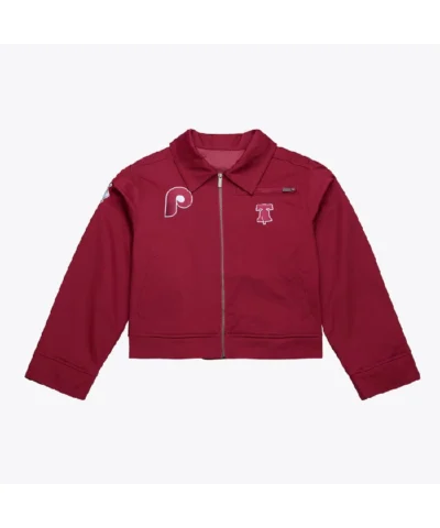Philadelphia Phillies Mechanic Cropped Full-Zip Cotton Jacket