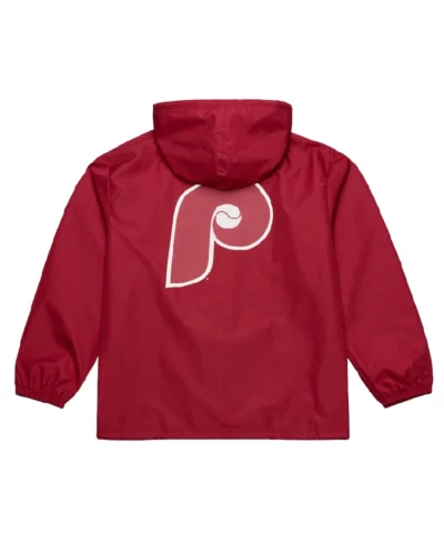 Philadelphia Phillies Red Windbreaker Hooded Jacket  