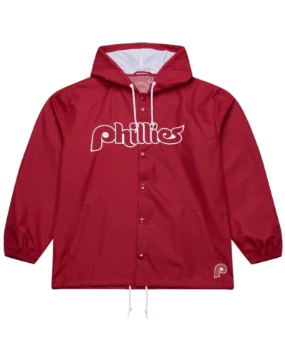 Philadelphia Phillies Red Windbreaker Hooded Jacket For Men and Women 