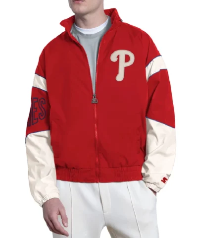 Philadelphia Phillies The Gust Red and Off White Jacket For Sale