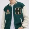 Primark Stranger Things Hawkin Tiger Green and Off White Bomber Jacket