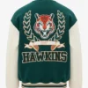 Primark Stranger Things Hawkin Tiger Green and Off White Varsity Jacket