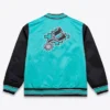 San Antonio Spurs Aqua and Black Satin Jacket