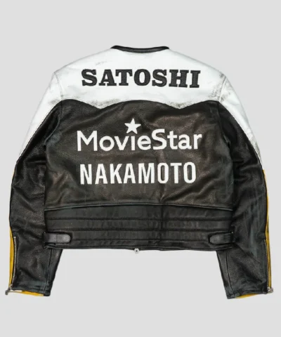 Satoshi Nakamoto Movie Star Leather Jacket