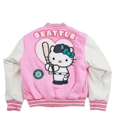 Seattle Mariners Youth Hello Kitty Reversible Pink Jacket