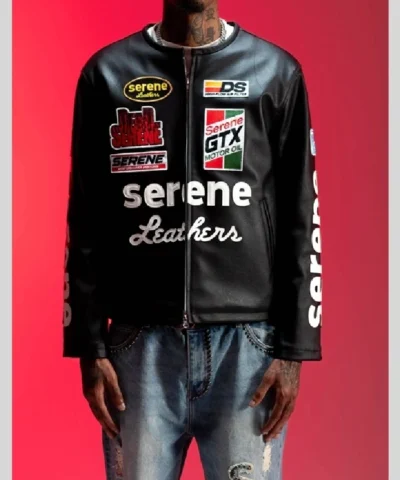 Serene GT Leather Black Double Zipper Jacket