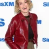 Sharon Stone SiriusXM Red Leather Jacket