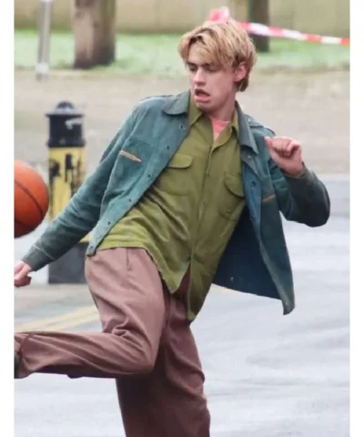 Shop 4 Kids Walk Into a Bank 2026 Deacon Phillippe Blue Leather Jacket