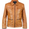 Shop Men and Women Aaron Taylor-Johnson Brown Leather Jacket