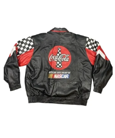 Shop Nascar Coca Cola 600 Vintage Black Leather Jacket