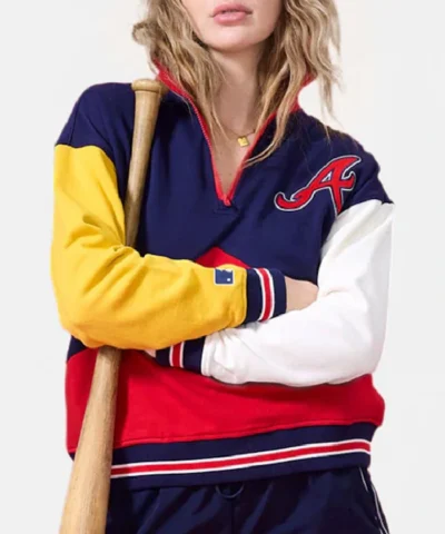 Shop Now Colorblock Atlanta Braves Quarter-Zip Sweatshirt
