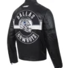 Shop Now Dallas Cowboys Born For Sport Moto Full-Zip Black Leather Jacket