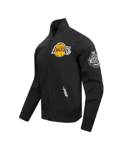 Shop Now LA Lakers Living Large Twill Black Jacket