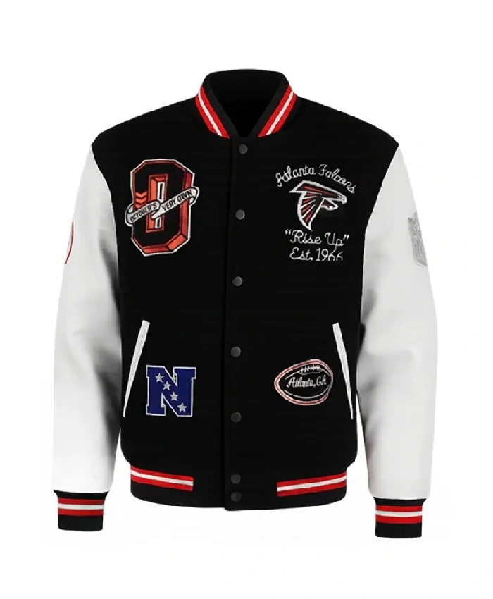 Shop Now OVO Atlanta Falcons Letterman Varsity Jacket For Sale