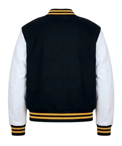 Shop Now Solflare Black and White Varsity Jacket