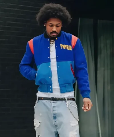 Shop Now Stefon Diggs Pastelle Blue Bomber Jacket