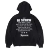 Shop Supreme x DJ Screw Black Hoodie For Sale