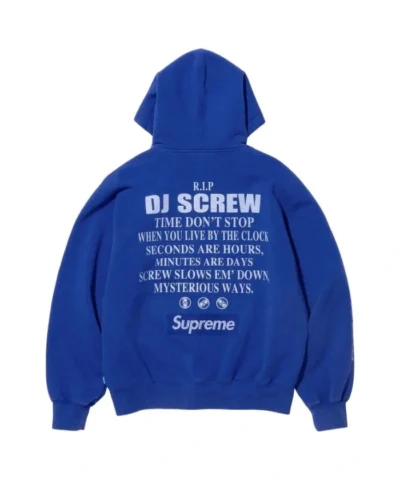 Shop Supreme x DJ Screw Blue Hoodie For Sale