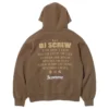 Shop Supreme x DJ Screw Brown Hoodie For Sale