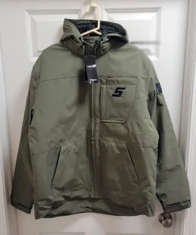 Snap On Green Hooded Jacket For Men and Women