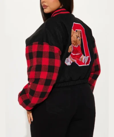 Stylish Cropped Womens Chicago Bulls Varsity Jacket
