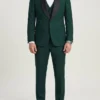 Stylish Dark Emerald Green Tuxedo Suit