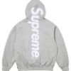 Supreme Applique Grey Satin Hoodie
