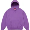 Supreme Applique Purple Satin Hoodie
