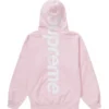 Supreme Satin Applique Pink Hoodie