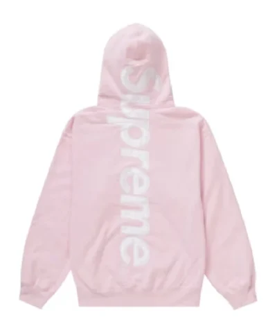 Supreme Satin Applique Pink Hoodie