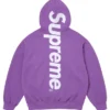 Supreme Satin Applique Purple Hoodie