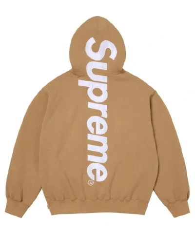 Supreme Satin Applique Tan Hoodie