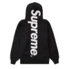 Supreme Satin Black Applique Hoodie