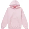 Supreme Satin Pink Applique Hoodie