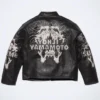 Supreme Ys by Yohji Yamamoto Black and White Leather Jacket For Sale