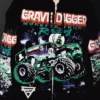 Supreme x Grave Digger Full Zip Black Fleece Hoodie 