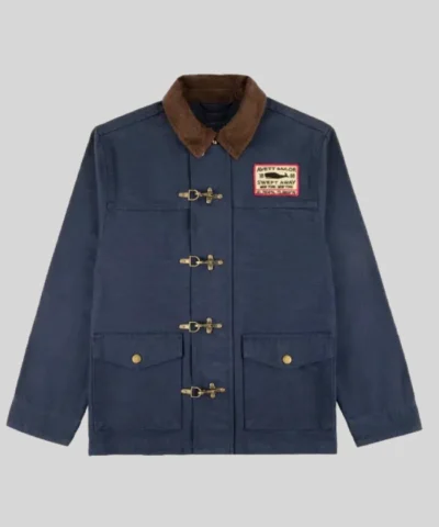 Swept Away Sailor Clasp Navy Jacket For Sale 