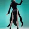 Tatsumaki Cosplay Black Costume Coat For Halloween